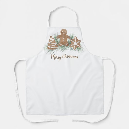 Frohe Weihnachtskekse Schürze (Vorderseite)