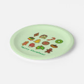 Frohe Weihnachtskekse Weihnachten Weihnachten Weih Pappteller (Schrägansicht)