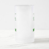 Frohe Weihnachtskerze (grn/rot) Mattglas Bierglas (Mittel)