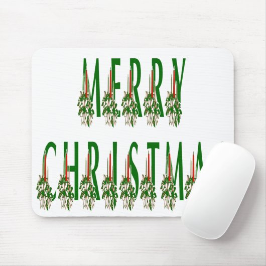 Frohe Weihnachtskerze Schriftart Mousepad (Mit Mouse)