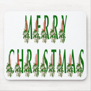 Frohe Weihnachtskerze Schriftart Mousepad