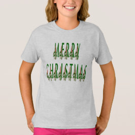 Frohe Weihnachtskerze Schriftart T-Shirt