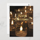 Frohe Weihnachtskerzen Romantisches Kerzenlicht Postkarte (Vorne/Hinten)