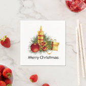 Frohe Weihnachtskerzen Serviette (Beispiel)