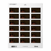 Frohe Weihnachtskerzen Weihnachtsmarke Adressaufkleber (Vorne)