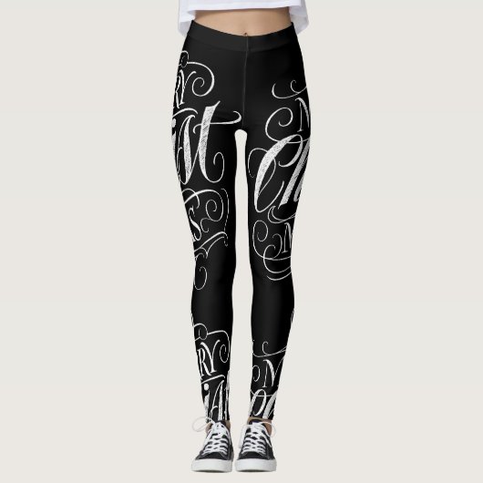 Frohe Weihnachtskhalkboard Christlich Lettern Leggings (Vorderseite)