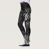Frohe Weihnachtskhalkboard Christlich Lettern Leggings (Links)