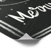 Frohe Weihnachtskhalkboard individuell anpassbar f Poster (Ecke)
