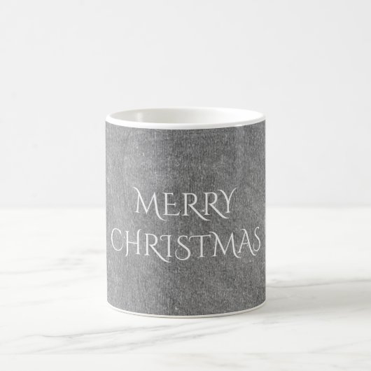 Frohe Weihnachtskhalkboard Typografie Schwarz-weiß Kaffeetasse (Mittel)