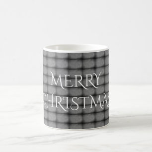 Frohe Weihnachtskhalkboard Typografie Schwarz-weiß Kaffeetasse