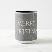 Frohe Weihnachtskhalkboard Typografie Schwarz-weiß Tasse (Zentrum)