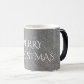 Frohe Weihnachtskhalkboard Typografie Schwarz-weiß Verwandlungstasse (VorderseiteRechts)