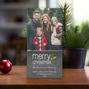 Frohe Weihnachtskhalkboard - Vertikales Foto Feiertagskarte