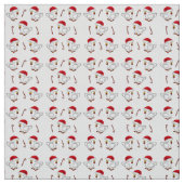 Frohe Weihnachtskiche mit Weihnachtsmannmützen Stoff (Muster)