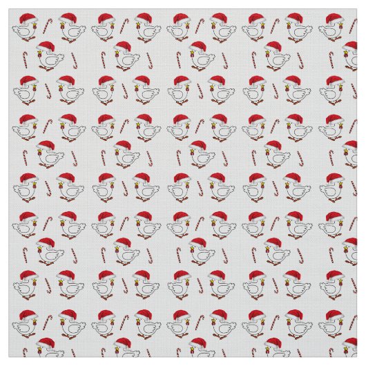 Frohe Weihnachtskiche mit Weihnachtsmannmützen Stoff (Muster)