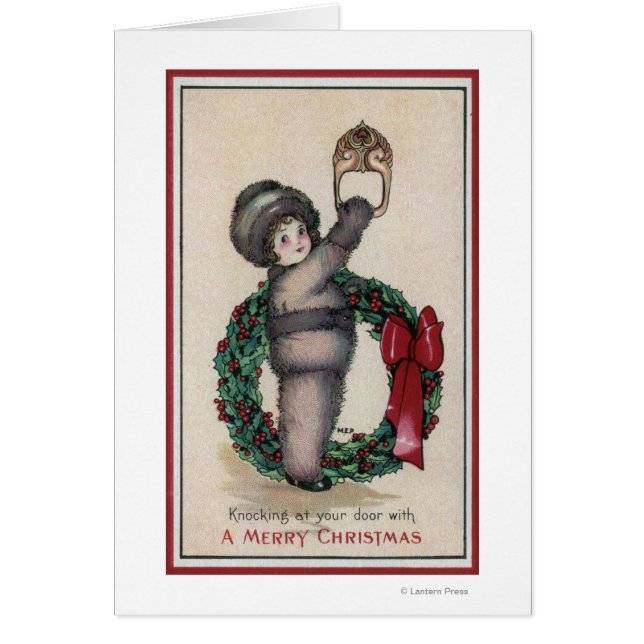 Frohe WeihnachtsKid-Knacken mit einem Kranz (Vorne)