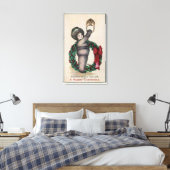 Frohe WeihnachtsKid-Knacken mit einem Kranz Leinwanddruck (Insitu (Schlafzimmer))