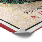 Frohe WeihnachtsKid-Knacken mit einem Kranz Poster (Ecke)