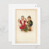 Frohe Weihnachtskids Feiertagspostkarte (Vorne/Hinten)