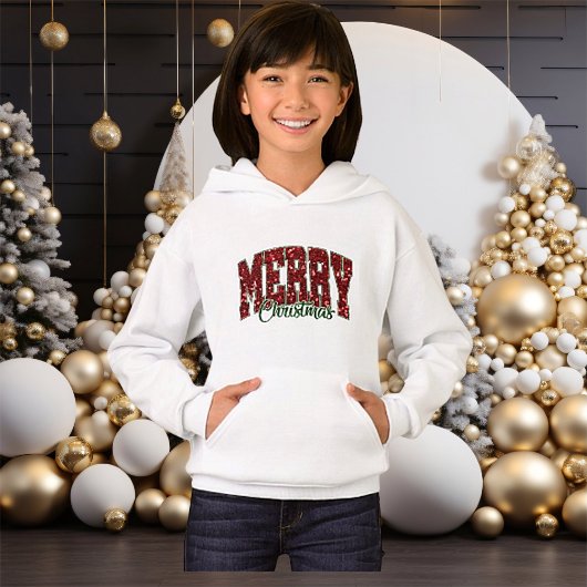 Frohe Weihnachtskid's Pullover Hooded Sweatshirt