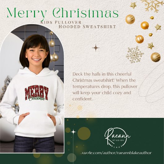 Frohe Weihnachtskid's Pullover Hooded Sweatshirt