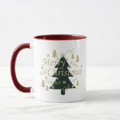 Frohe Weihnachtskiefer dekoriert Tasse (Links)