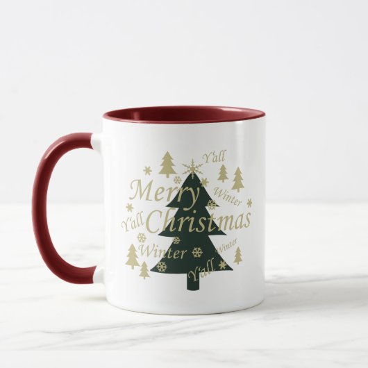 Frohe Weihnachtskiefer dekoriert Tasse (Links)