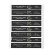 Frohe Weihnachtskiefer-Köche-Wraparound-Label (Bogen)