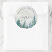 Frohe Weihnachtskiefern Weihnachtsaufkleber Runder Aufkleber (Tasche)