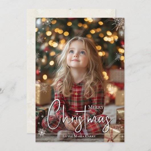 Frohe Weihnachtskinder-Foto Feiertagskarte (Vorne/Hinten)