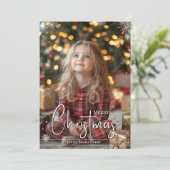 Frohe Weihnachtskinder-Foto Feiertagskarte (Stehend Vorderseite)