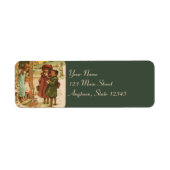 Frohe Weihnachtskinder-Rücksendeadressen-Aufkleber (Vorne)