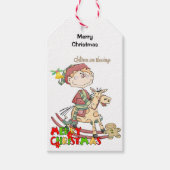 Frohe Weihnachtskinder Segnungen Elf Geschenkmarke Geschenkanhänger (Vorderseite)