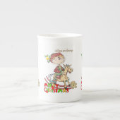Frohe Weihnachtskinder sind Segen China Tasse (Vorderseite)