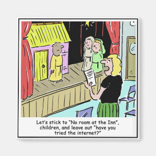 Frohe Weihnachtskinder und Krippenspiel Magnet