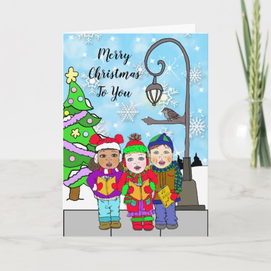 Frohe Weihnachtskinderreise Karte (Vorderseite)