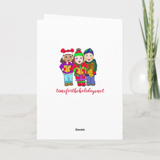 Frohe Weihnachtskinderreise Karte (Rückseite)