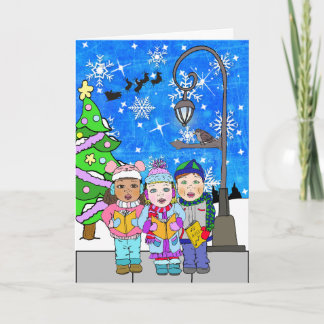 Frohe Weihnachtskinderreise Karte