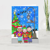 Frohe Weihnachtskinderreise Karte (Vorderseite)