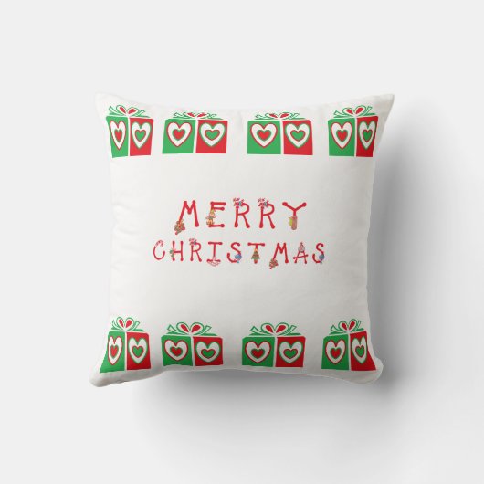Frohe Weihnachtskissen für Sofa oder Bett Kissen (Rückseite)