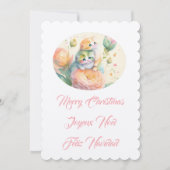 Frohe Weihnachtskitten Einladung (Vorderseite)