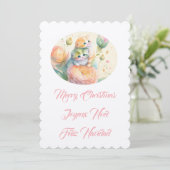 Frohe Weihnachtskitten Einladung (Stehend Vorderseite)