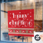 Frohe Weihnachtsklammer Fensteraufkleber (Café-Fenster)