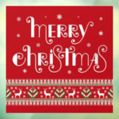 Frohe Weihnachtsklammer Fensteraufkleber (Blatt 3)