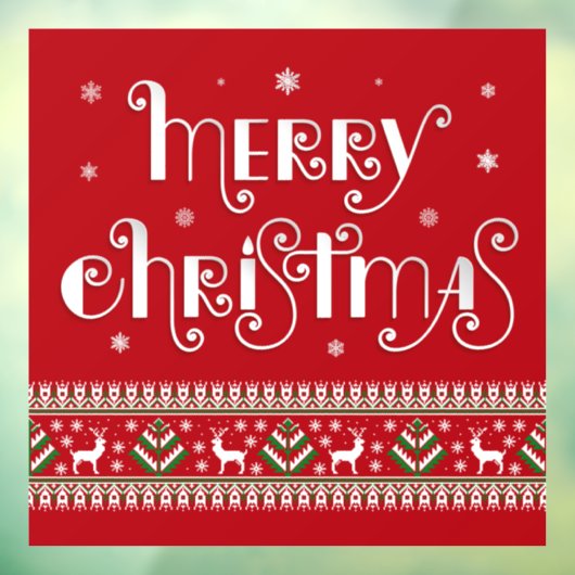 Frohe Weihnachtsklammer Fensteraufkleber (Blatt 3)