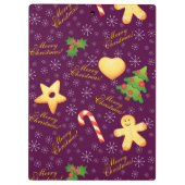 Frohe Weihnachtsklammer Klemmbrett (Rückseite)