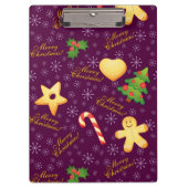 Frohe Weihnachtsklammer Klemmbrett (Vorderseite)