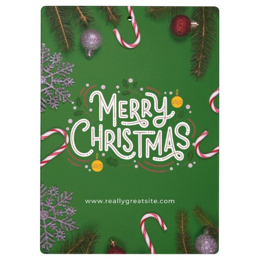 Frohe Weihnachtsklammer Klemmbrett (Rückseite)