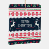 Frohe Weihnachtsklamotten Keramikornament (Rechts)