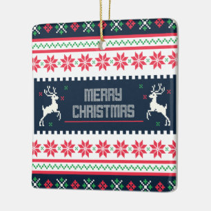 Frohe Weihnachtsklamotten Keramikornament